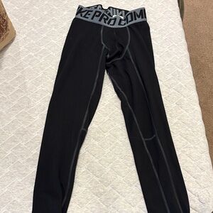 Nike Men’s Black and Gray Leggings